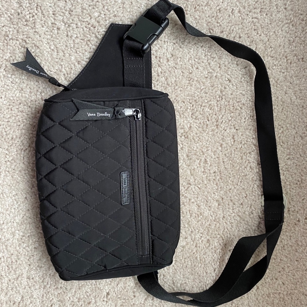 Vera Bradley Black Quilted Fanny Pack
